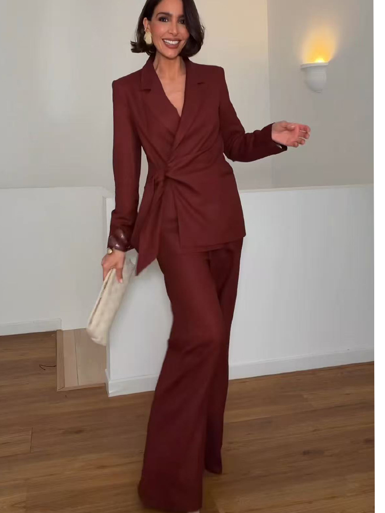 Women'S Formal Wear Pants - Fashion Office Ladies Blazer Pants Suit