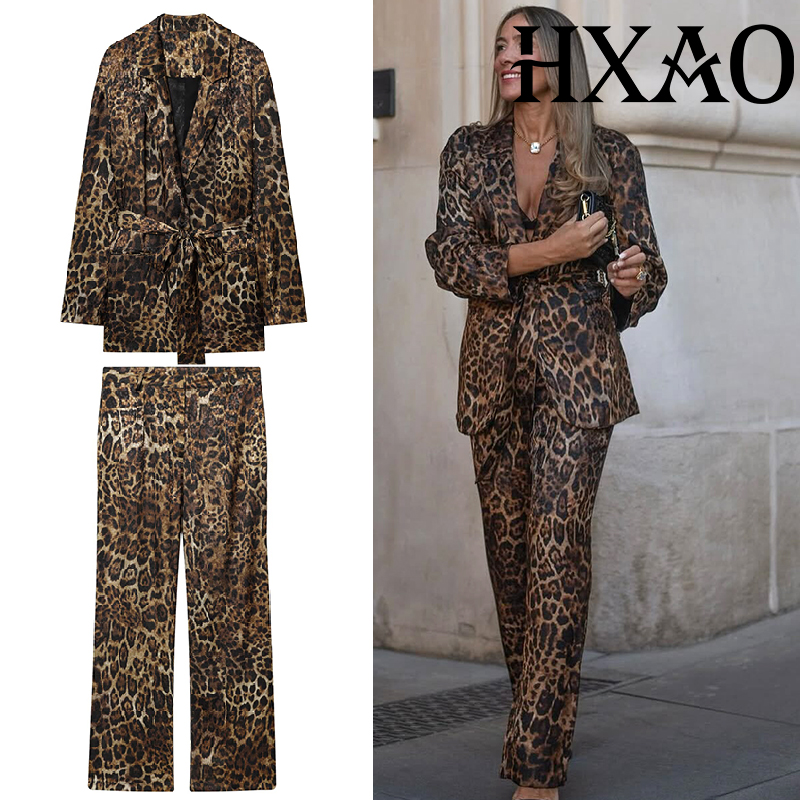 HXAO Leopard Pants Sets 2 Piec - Women'S Formal Wear Pants recension och pris