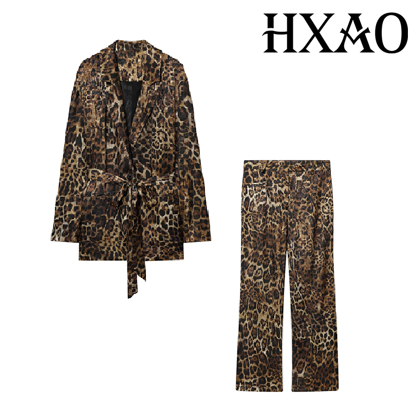 HXAO Leopard Pants Sets 2 Piec - Women'S Formal Wear Pants recension och pris