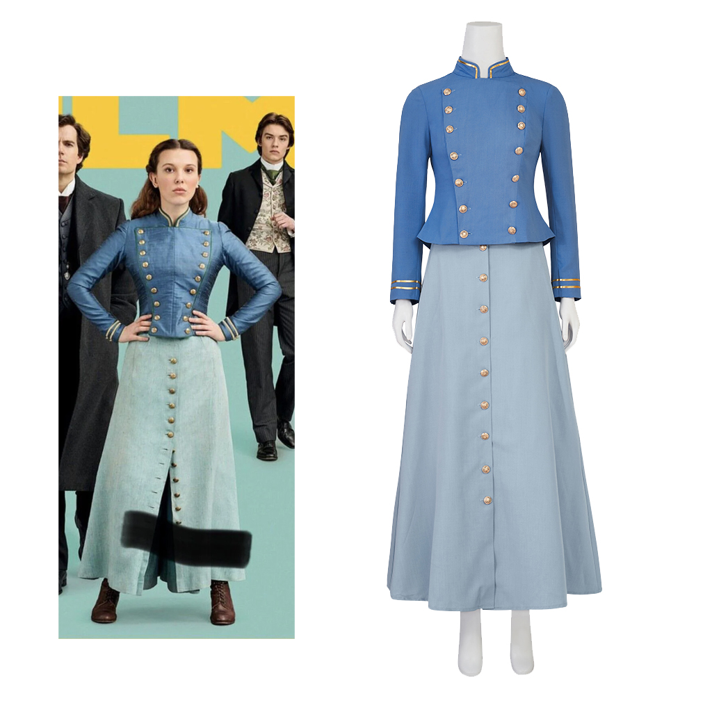 Movie Cosplay Enola Holmes 2 C - Vintage Women'S Formal Wear recension och pris