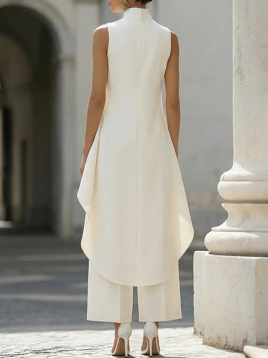 Women Stand Neck Sleeveless La - Women'S Formal Wear Pants recension och pris