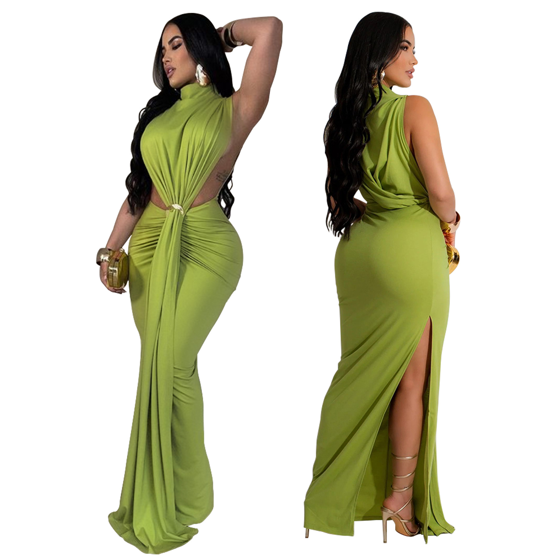Long Dress Women Gown Dresses  - Wrap Dress Work recension och pris