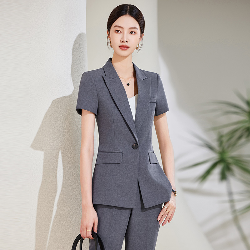 Navy Blue Short Sleeve Suit Se - Women'S Formal Wear Stores recension och pris