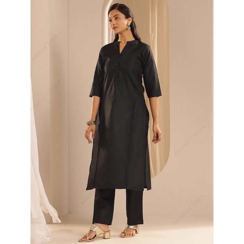 Women's Black Jacquard Kurta P - Women Formal Wear Indian recension och pris