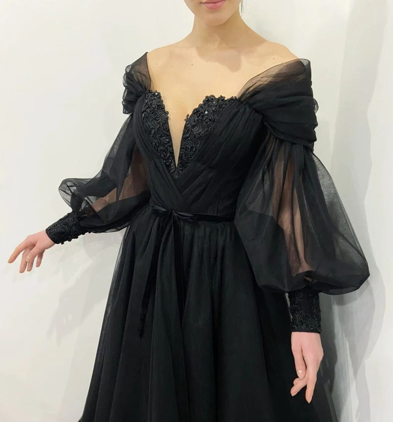 Customized Gothic Black Weddin - Women'S Gothic Formal Wear recension och pris