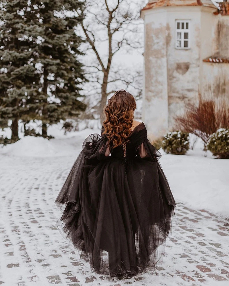 Customized Gothic Black Weddin - Women'S Gothic Formal Wear recension och pris
