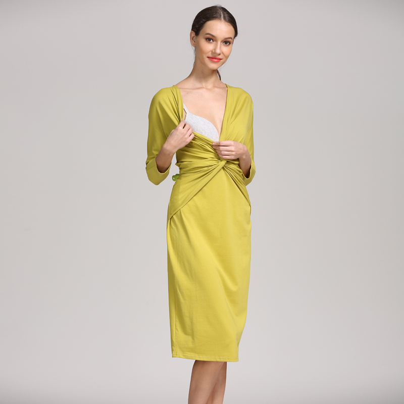 Twist Front Wrap Nursing Mater - Wrap Dress Work recension och pris