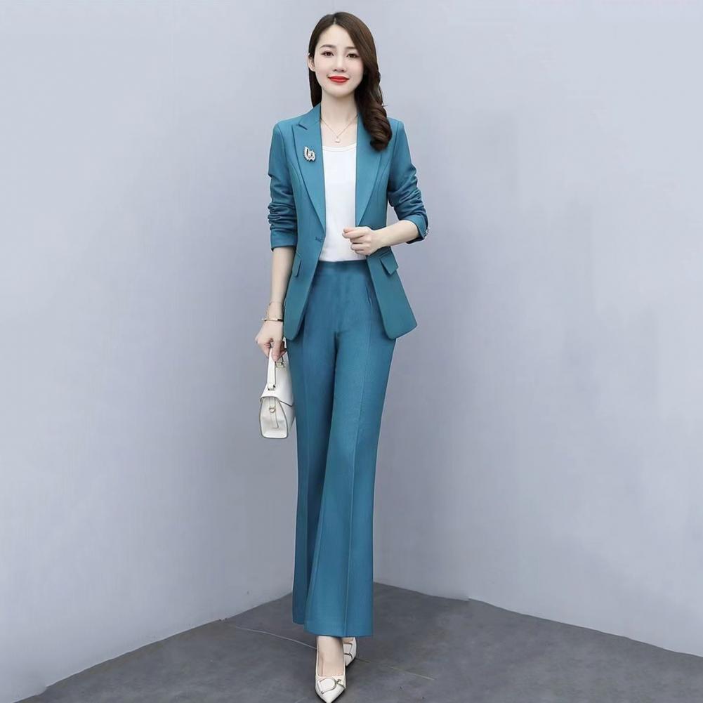 2 Pcs/Set Lady Formal Coat Pan - Women'S Formal Wear Pants recension och pris